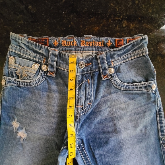 Rock Revival Men's Light Blue Embroidered Jeans - Picture 3 of 6